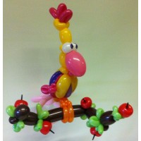 Ballonfiguur Dieren Vogels Papegaai (groot)