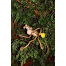 Ballonfiguur Dieren Aap met banaan 