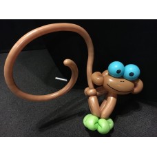 Ballonfiguur Dieren Aap met blauwe ogen