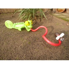 Ballonfiguur Dieren Kameleon met vlieg