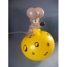 Ballonfiguur Dieren Muis (op grote kaas)