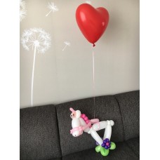 Helium Hart met Eenhoorn/Unicorn