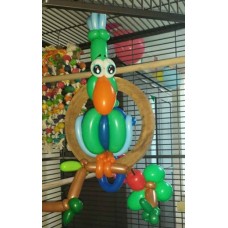 Ballonfiguur Dieren Vogels Papegaai (in ring)