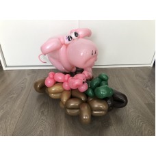 Ballonfiguur Dieren Varken in modder Ballonfiguur Dieren Varken in modder