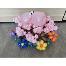 Ballonfiguur Dieren Varken in modder Ballonfiguur Dieren Varken in modder