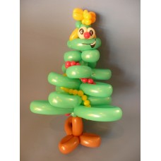 Ballonfiguur Viering Kerstboom met kerstballen (klein)