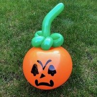 Ballonfiguur Viering Halloween pompoen gezicht 2