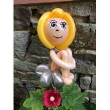 Ballonfiguur Mensen Meisje zittend op bloem