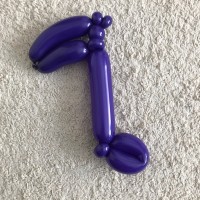 Ballonfiguur Muzieknoot enkel 1 Ballonfiguur Muzieknoot enkel 1