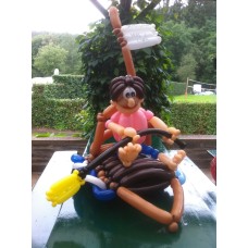 Ballonfiguur Mensen Avonturier op vlot