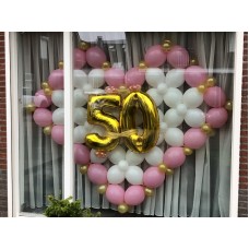 Ballondecoratie Ballonhart Sarah (ca. 175 x 175 cm)