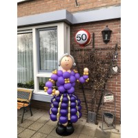 Ballonpilaar Viering Verjaardag Sarah met heliumballon Ballonpilaar Viering Verjaardag Sarah met heliumballon