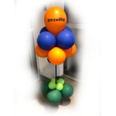 Ballonpilaar Bloempot Boom tekst " Gezellig " (150 cm)