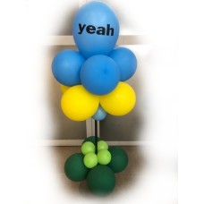 Ballonpilaar Bloempot Boom tekst " Yeah " (150 cm)