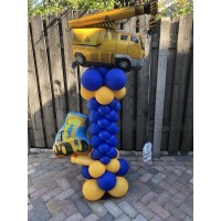 Ballonpilaar kraanwagen en graafmachine Ballonpilaar kraanwagen en graafmachine