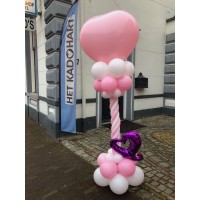 Ballonpilaar Harten roze (200 cm) Ballonpilaar Harten roze (200 cm)