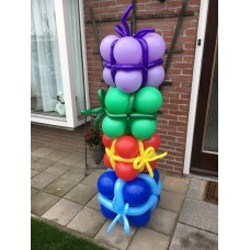 Ballonpilaar Viering Sinterklaas / Verjaardag cadeautjes (200 cm)