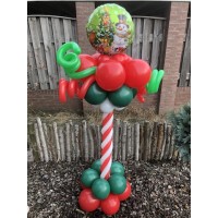 Ballonpilaar Kerst met folieballon Ballonpilaar Kerst met folieballon