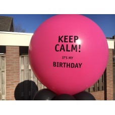 Latex ballon Teksten "Keep calm it's my birthday"