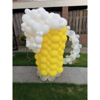 Ballonpilaar Drinken Bier pul/glas  (200 cm) Ballonpilaar Drinken Bier pul/glas  (200 cm)