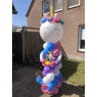 Ballonpilaar Fantasie/Dieren Eenhoorn/Unicorn (220 cm) Ballonpilaar Fantasie/Dieren Eenhoorn/Unicorn (220 cm)