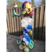 Ballonpilaar Zeemeermin de luxe Ballonpilaar Zeemeermin de luxe