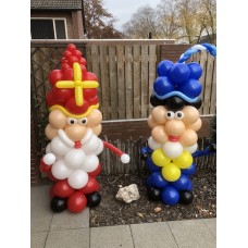 Ballonpilaar Viering Sinterklaas en zwarte piet luxe  (200 cm)