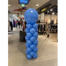 Ballonpilaar met topballon kleur licht Blauw