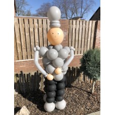 Ballonpilaar Viering Trouwen/Huwelijk Bruidegom (180 cm)