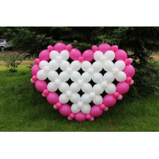 Ballondecoratie Ballonhart Kingsize (ca. 175 x 175 cm)
