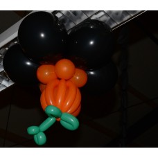 Ballonbloem Viering Halloween Pompoen zwart