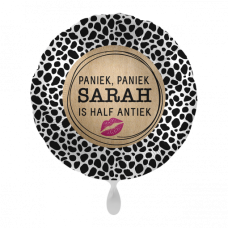 Folieballon Vieringen Verjaardag Leeftijd - 50 jaar - Paniek, paniek, Sarah is half antiek