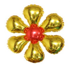 Folieballon Bloem goud (60 cm)