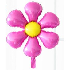 Folieballon Bloem licht roze/geel (60 cm)