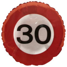 Folieballon Viering Verjaardag Leeftijd - 30 jaar middel 