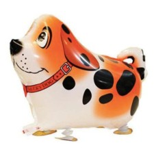 Folieballon Dieren Hond 3D bruin/wit met voetjes  Folieballon Dieren Hond 3D bruin/wit met voetjes