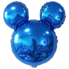Folieballon Disney Mickey Mouse hoofd blauw (55 cm)