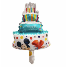 Folieballon Viering Verjaardag Disney Mickey taart (40 cm)
