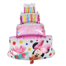 Folieballon Viering Verjaardag Disney Minnie taart (40 cm)
