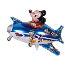 Folieballon Voertuigen Vliegtuig Disney blauw (81 x 64 cm)