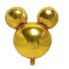 Folieballon Disney Mickey Mouse hoofd goud (55 cm)
