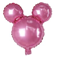 Folieballon Disney Mickey Mouse hoofd roze (35 cm)