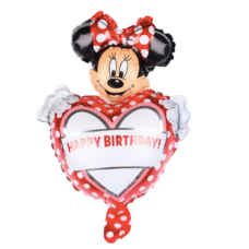 Folieballon Viering Verjaardag Disney Minnie Mouse hart (35 cm)