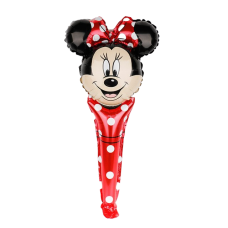 Folieballon Disney Minnie Mouse handstok rood