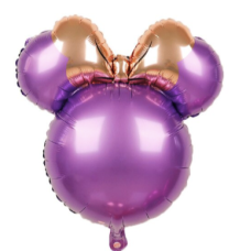 Folieballon Disney Minnie Mouse hoofd XL paars (65 x 60 cm)