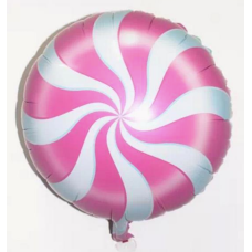 Folieballon Eten Snoep Lolly swirl roze 