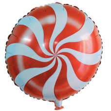 Folieballon Eten Snoep Lolly swirl rood 