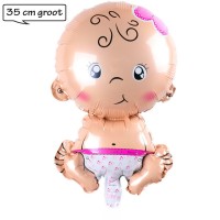 Folieballon Viering Geboorte Baby roze (35 cm) 