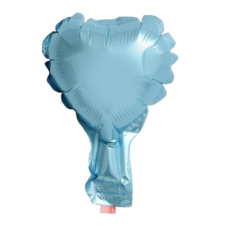 Folieballon Liefde hart Ijsblauw (12 cm)