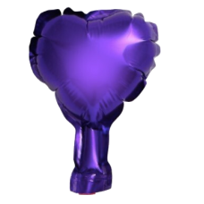 Folieballon Liefde hart paars (12 cm)